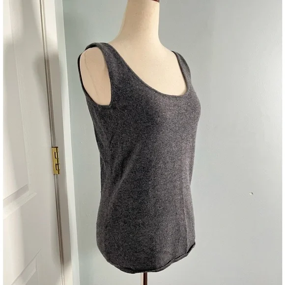 Claudia Nichole 100% cashmere gray tank sweater size S - Picture 7 of 10